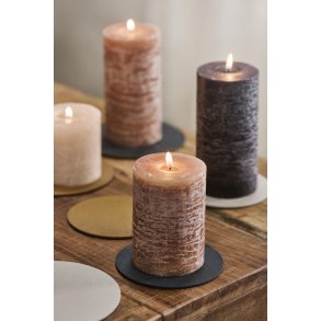 Plade til bloklys <br><br> rund - sort <br><br> � 10,5 cm <br><br>