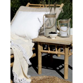 Aix Plaid af overskudsgarn <br><br> honning <br><br> 180 x 130 cm <br><br> RESTSALG <br><br>