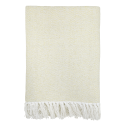 Aix Plaid af overskudsgarn <br><br> honning <br><br> 180 x 130 cm <br><br>