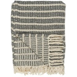 Plaid <br><br> creme/mrkegr m. stribemnster <br><br> 