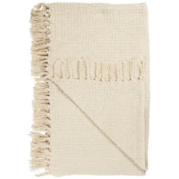 Plaid <br><br> creme - vaffelv�vet <br><br> 130 x 160 cm <br><br>