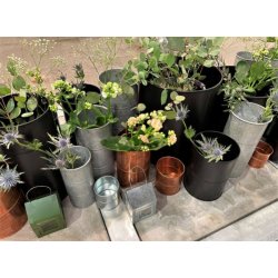 Urtepotter kobber <br><br> st m. 3 strrelser