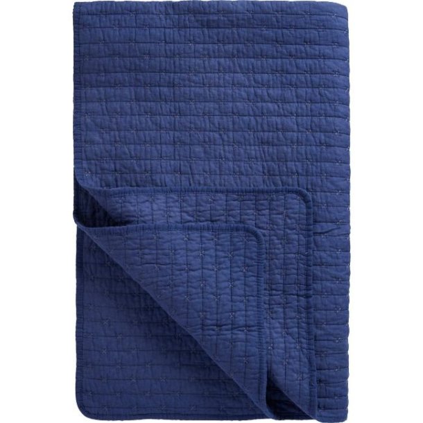 Quilt t�ppe <br><br> indigo m/ korssting <br><br> 130 x 180 cm <br><br> 