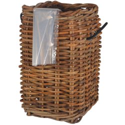 Rattan kurv <br><br> firkantet - maxi