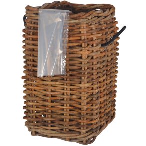 Rattan kurv <br><br> firkantet - maxi