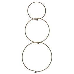 Ringe <br><br> st af 3 str. <br><br> vlg mellem zink eller messing look <br><br> 