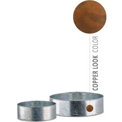 Rund plantebakke <br><br> kobber look <br><br> Mini - 25 x H9 cm <br><br>