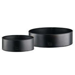 Rund plantebakke <br><br> sort <br><br> Midi - 35 x H10 cm <br><br>