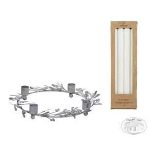 Sampak <br><br> Adventslys - Svanemrket + adventsstage <br><br> Hvid <br><br> 