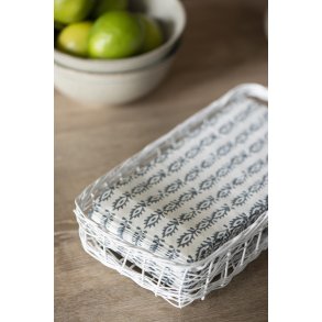 Servietholder fil de fer <br><br> hvid