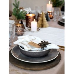 Servietring <br><br> antique messing <br><br> m. mnsterblade