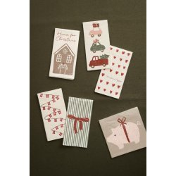 Servietter - aflange <br><br>16 stk./pk <br><br> Flagranke med dannebrog <br><br> 