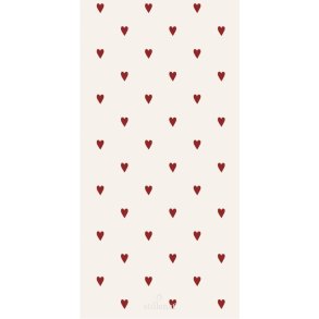 Servietter - aflange <br><br>16 stk./pk <br><br> Hjerter <br><br> 
