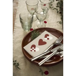 Juleservietter- aflange <br><br> 16 stk./pk <br><br> Julehjerter <br><br>