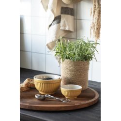 Skrebrt m. riller <br><br> rund