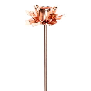 Spear flower lysspyd <br><br> til kertelys <br><br> kobber look <br><br> 15 cm <br><br> 