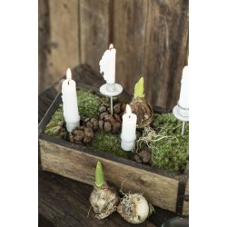 Spyd <br><br> til kertelys <br><br> antique hvid