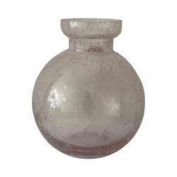 Vase <br><br> mundblst genbrugsglas <br><br> rosa <br><br> h 16,5 cm <br><br> 