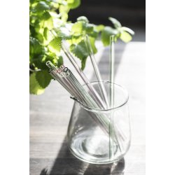 Glas sugerr <br><br> st med 8 stk + 1 rensebrste