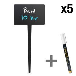 5-pk. kridttavler m. spyd <br><br> inkl. 1 stk markerpen <br><br> Securit