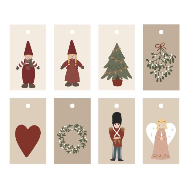 Til / Fra kort <br><br> My Nostalgic Christmas <br><br> st m. 8 stk. <br><br>