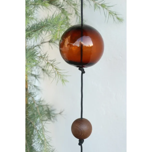 Glaskugle <br><br> brun -  8 cm <br><br> 