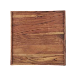 Bakke kvadratisk <br><br> olieret akacietr <br><br> B: 48 H: 2,5 L: 48 cm <br><br> 