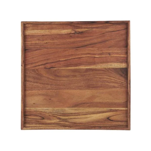 Bakke kvadratisk <br><br> olieret akacietr <br><br> B: 48 H: 2,5 L: 48 cm <br><br> 