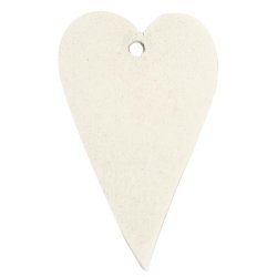 Hjerter i tr <br><br> hvid <br><br> 10 stk. <br><br>