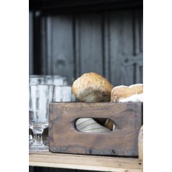 Trkasse m. greb i enden <br><br> Unika <br><br> B: 20 H: 10 L: 30 cm <br><br>