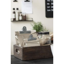 Trkasse m. greb i enden <br><br> Unika <br><br> B: 20 H: 10 L: 30 cm <br><br>