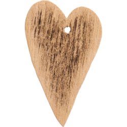 Hjerter i tr <br><br> Brune <br><br> 10 stk <br><br> 