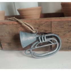Tuba <br><br> antique zink <br><br> L8 / H6,5 cm <br><br>