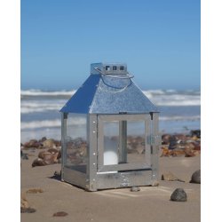 Mini quadro lanterne <br><br> 17 x 17 x 27,5 cm <br><br> Galvaniseret <br><br>