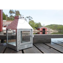 Mini quadro lanterne <br><br> 17 x 17 x 27,5 cm <br><br> Galvaniseret <br><br>