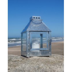 Mini quadro lanterne <br><br> 17 x 17 x 27,5 cm <br><br> Galvaniseret <br><br>