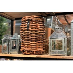 Mini quadro lanterne <br><br> 17 x 17 x 27,5 cm <br><br> Galvaniseret <br><br>
