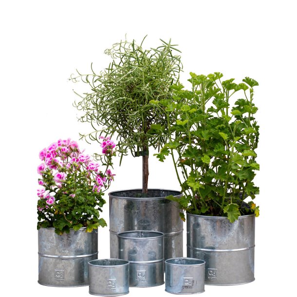 Urtepotter Galvaniseret <br><br> rund <br><br> v�lg variant <br><br>