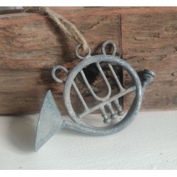 Valdhorn <br><br> antique zink <br><br> L9 / H6 cm <br><br>